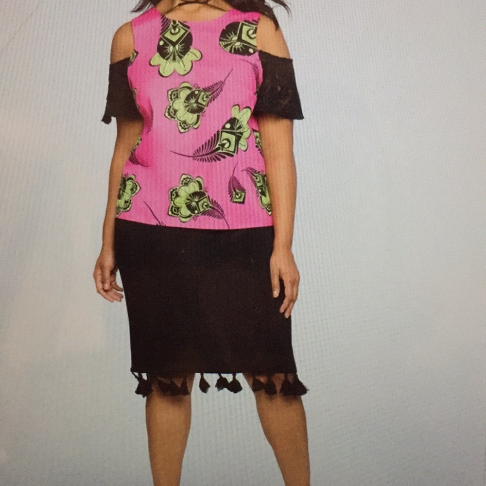 Eloquii cold shoulder shirt top blouse - Picture 6 of 8